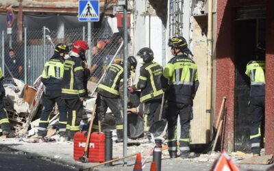Explosión de gas en un bar Madrid España en Vallecas