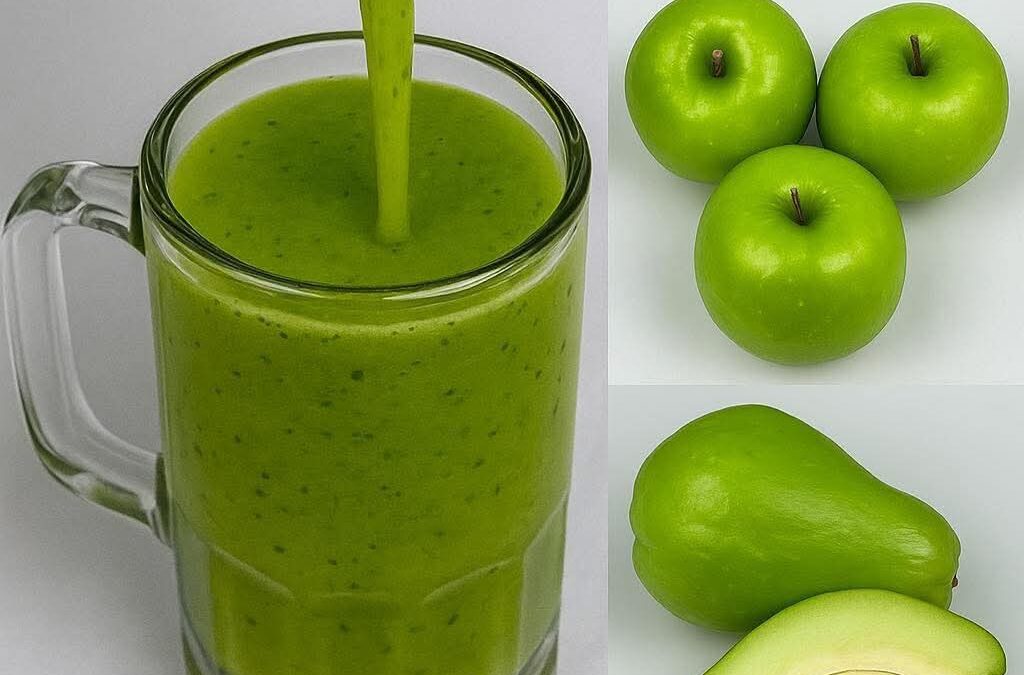 Batido de pepino, manzana verde y chayote