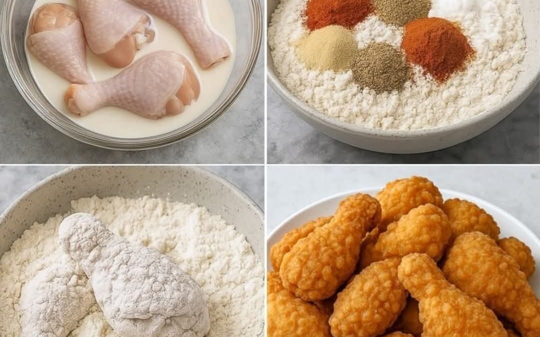 Receta casera del pollo KFC (súper crujiente y con sabor secreto Hazlo en casa