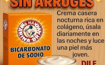 CREMA NATURAL CON BICARBONATO PARA REDUCIR ARRUGAS Y REJUVENECER LA PIEL