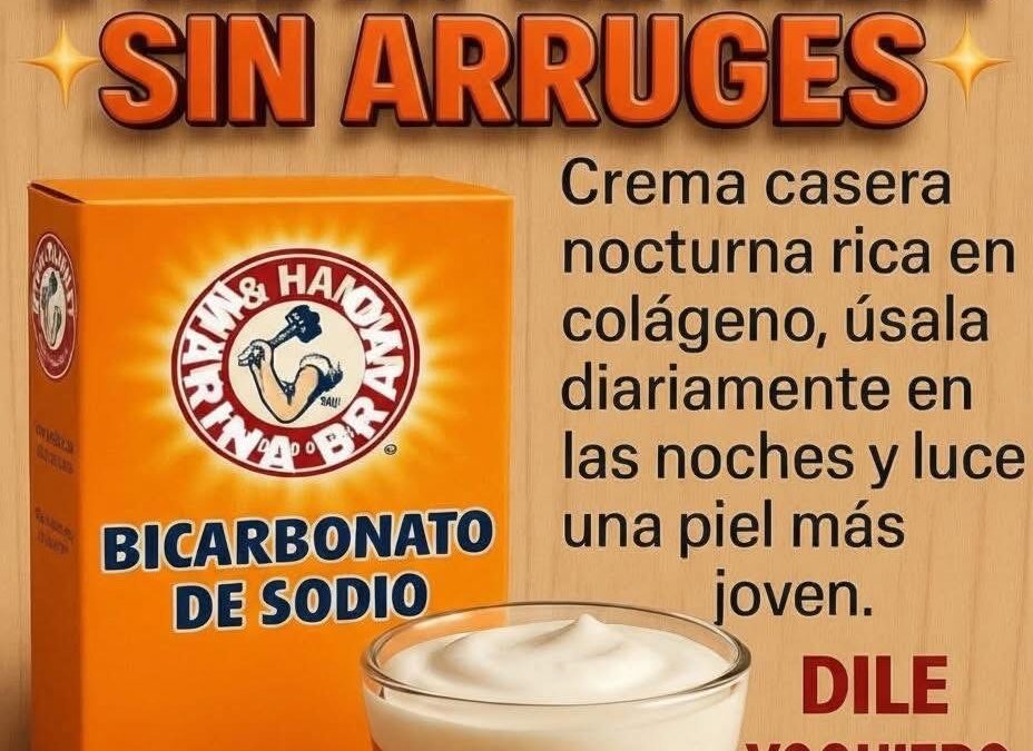 CREMA NATURAL CON BICARBONATO PARA REDUCIR ARRUGAS Y REJUVENECER LA PIEL