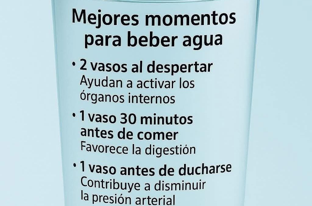 El poder de beber agua en los momentos adecuados