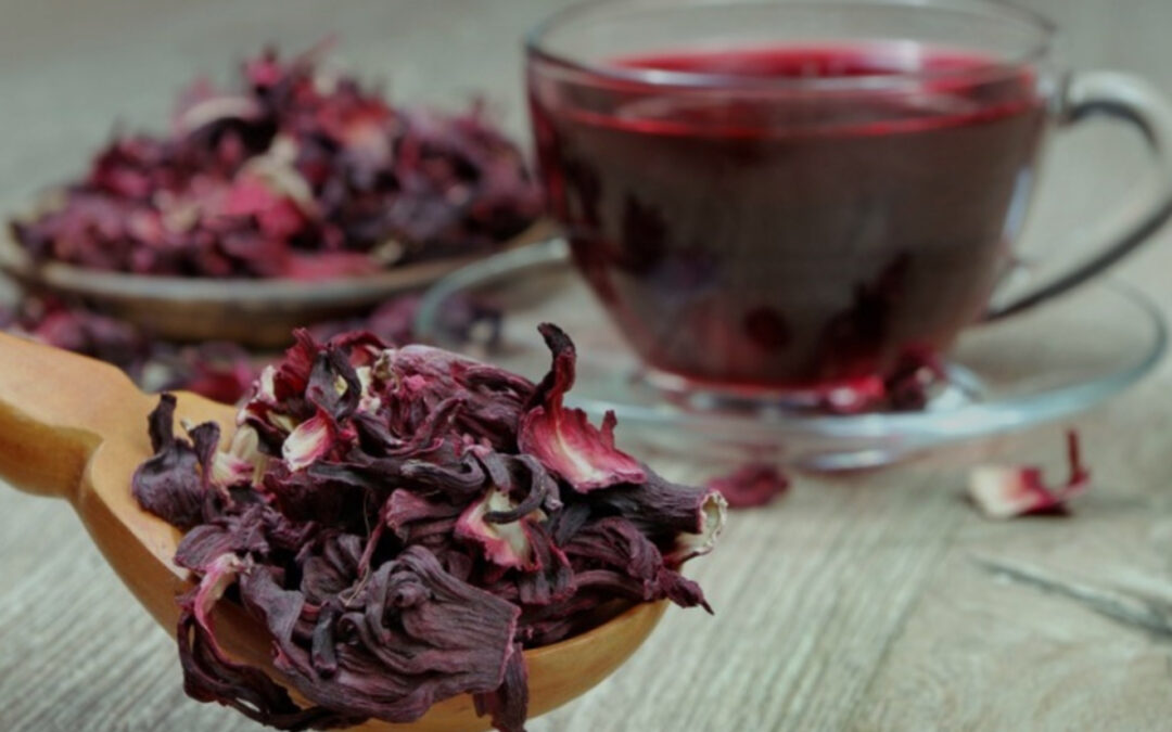 El té de jamaica con limón