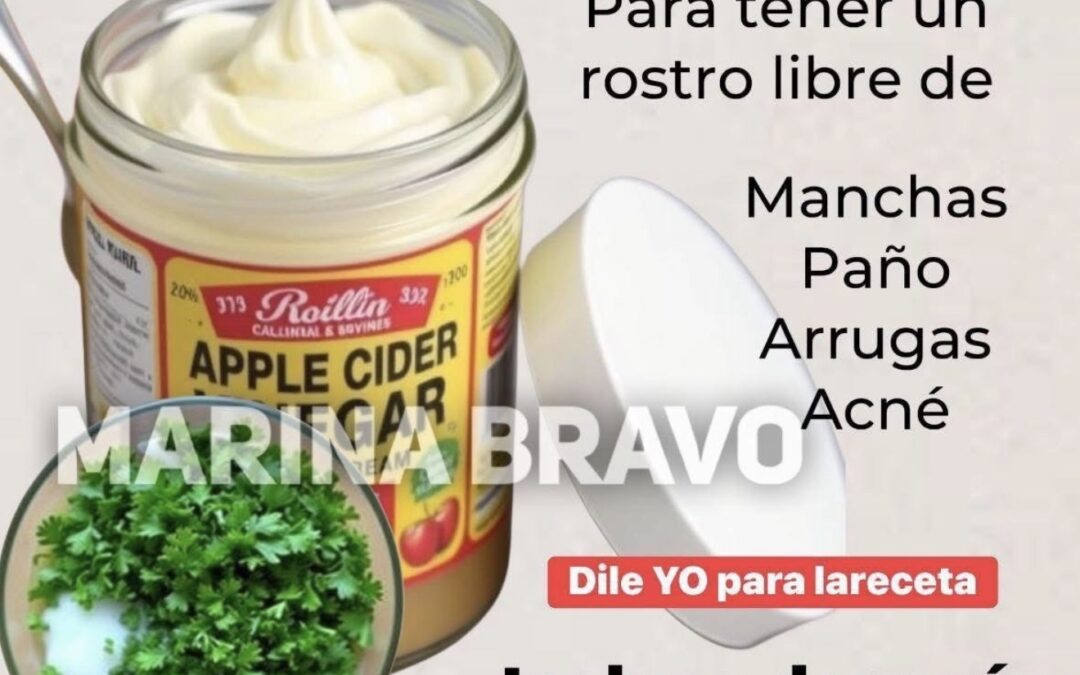 Mezcla vinagre de manzana con perejil