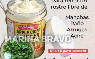 Mezcla vinagre de manzana con perejil