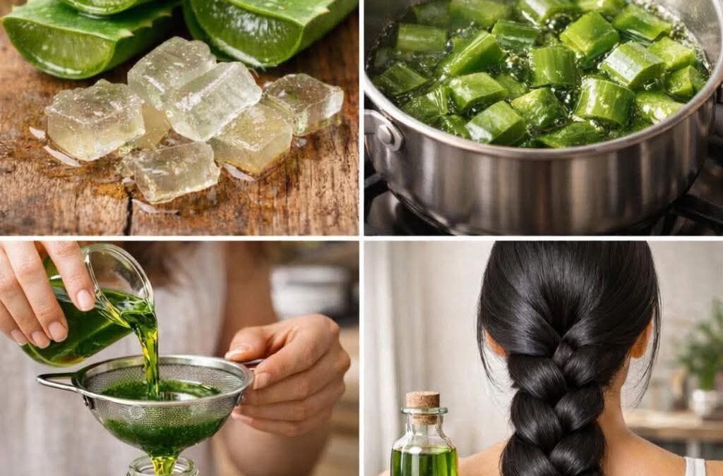 Cómo hacer aceite de sabila para un crecimiento más rápido del cabello y para detener la caída del cabello