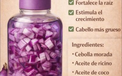 Tónico de cebolla morada para crecer tus cabellos