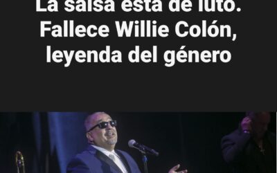 Muere Willie Colón, ícono de la salsa, a los 75 años