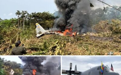 Un accidente de avión en  Colombia fallecieron 34 personas